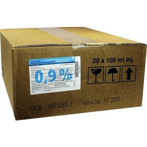 0.9% saline solution for injection, 20 x 100 ml
