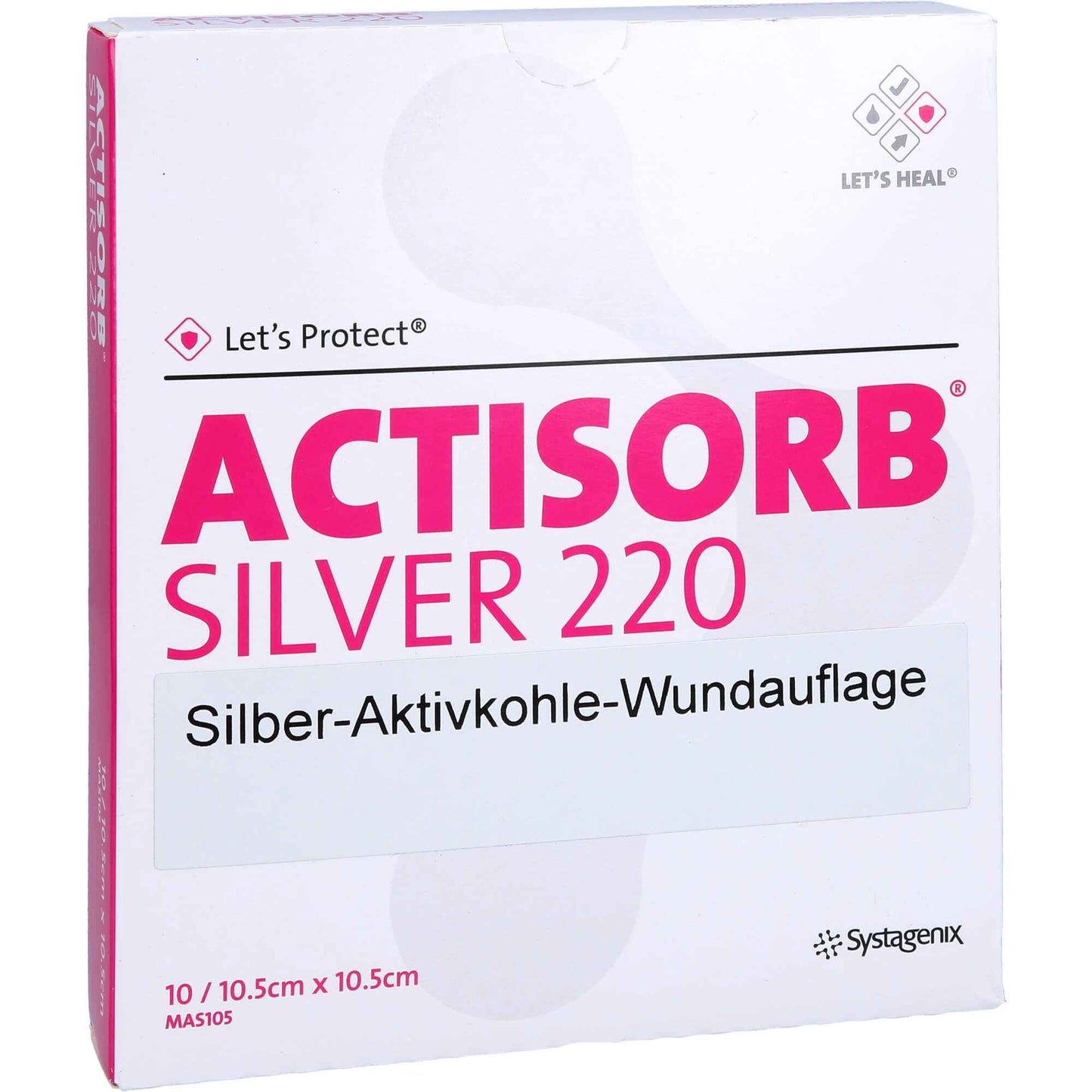 ACTISORB 220 Silver 10.5x10.5 cm sterile compresses