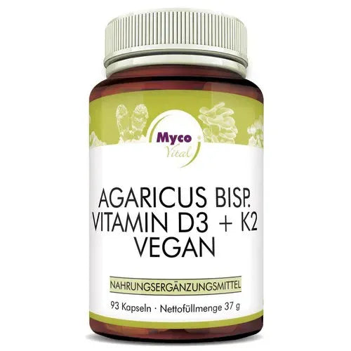 AGARICUS VITAMIN D3+K2 vegan capsules - UKDorf