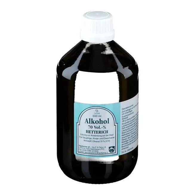ALCOHOL, ethanol uses, 70% V/V Hetterich - UKDorf