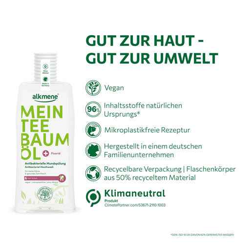 ALKMENE My Tea Tree Oil Antibacterial Mouthwash