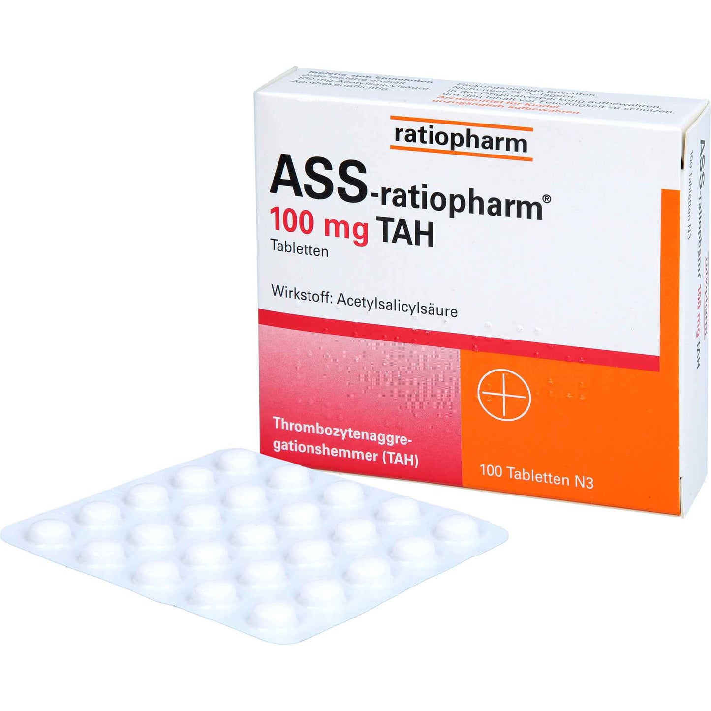 ASS ratiopharm 100 mg TAH tablets