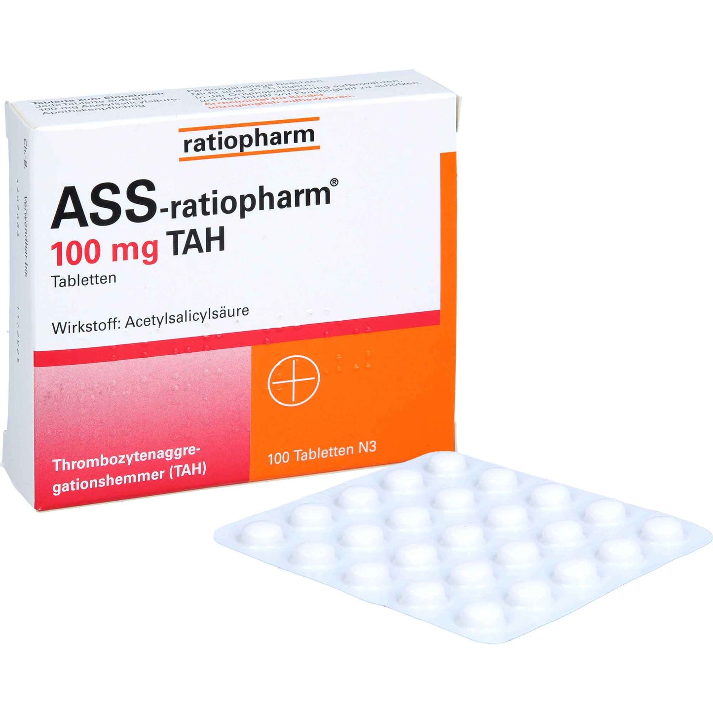 ASS ratiopharm 100 mg TAH tablets