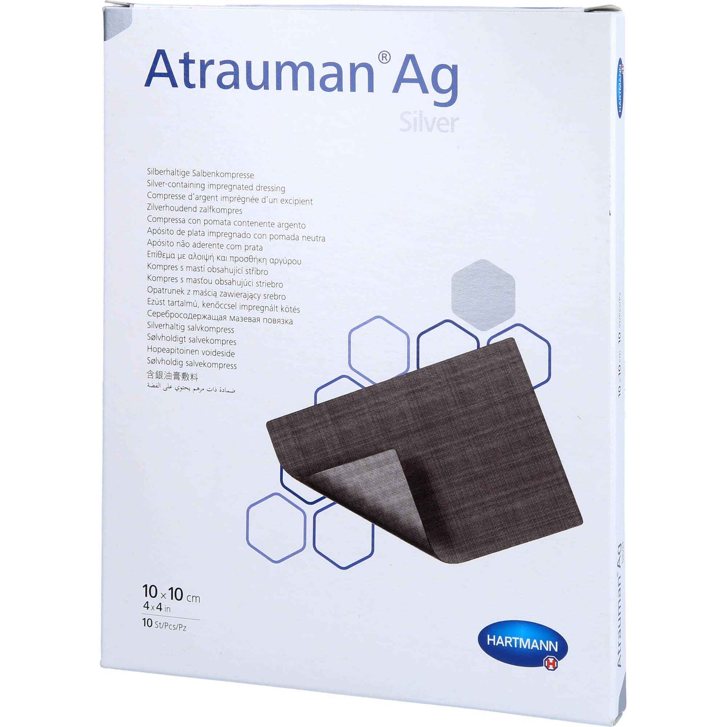 ATRAUMAN Ag 10x10 cm sterile compresses