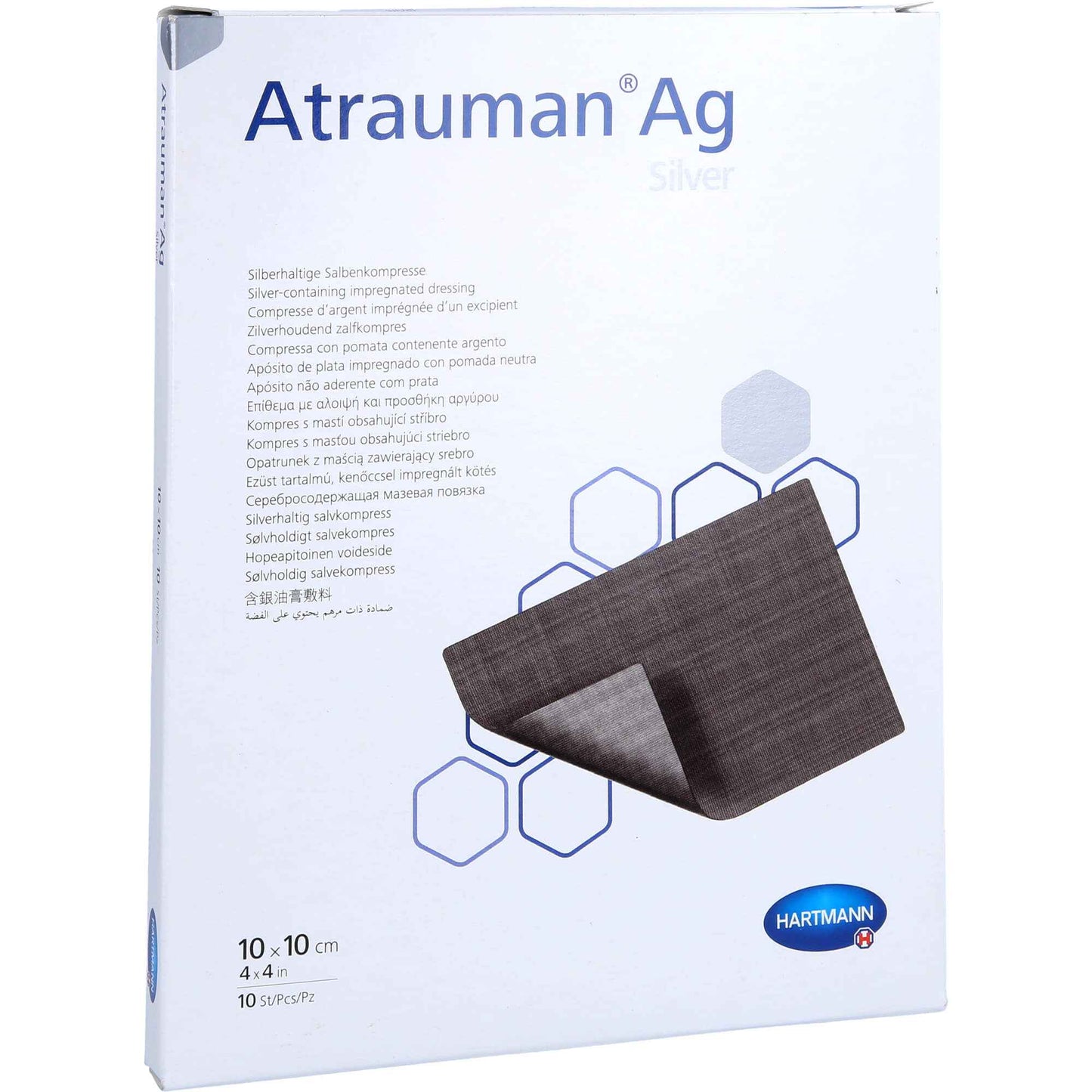 ATRAUMAN Ag 10x10 cm sterile compresses