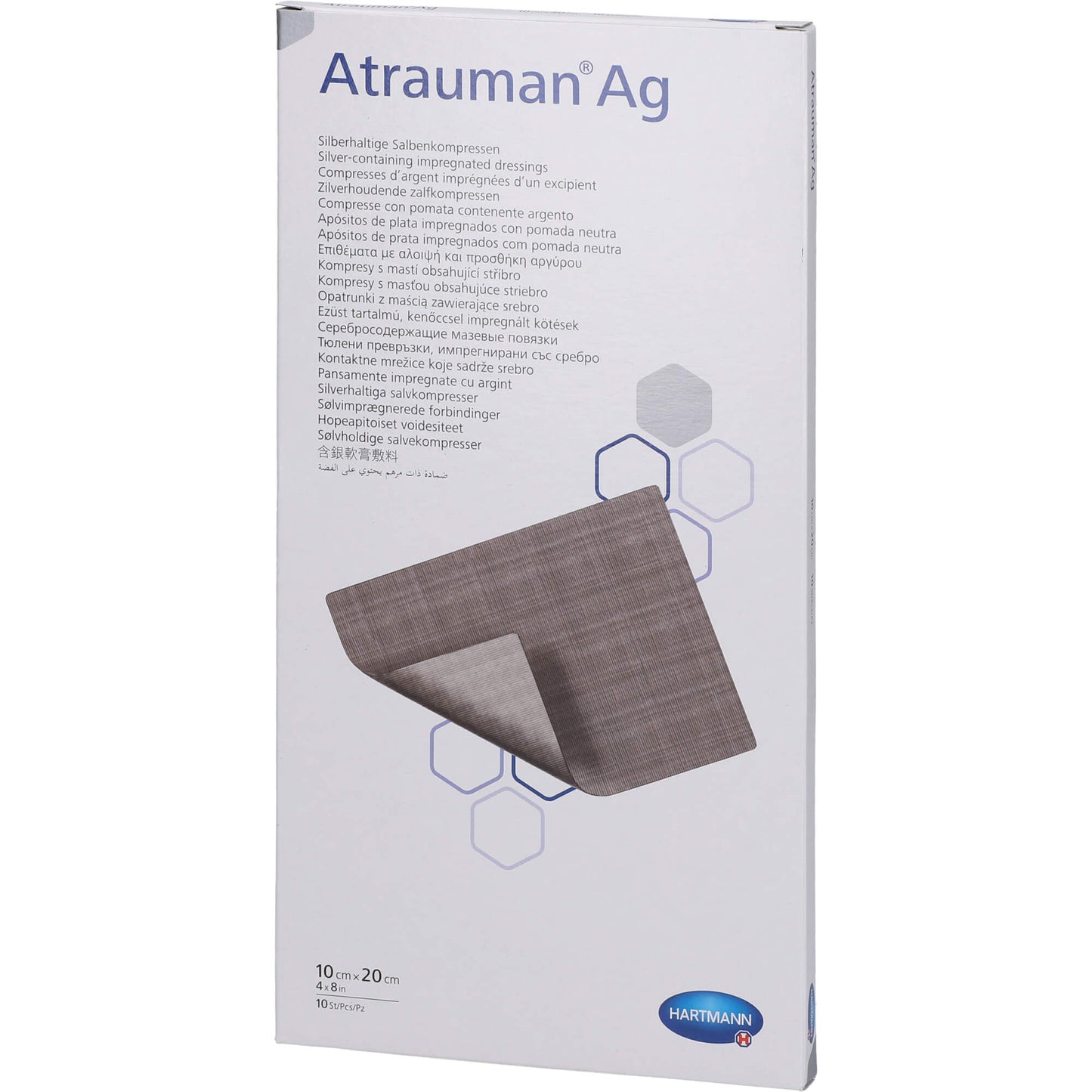 ATRAUMAN Ag 10x20 cm sterile compresses