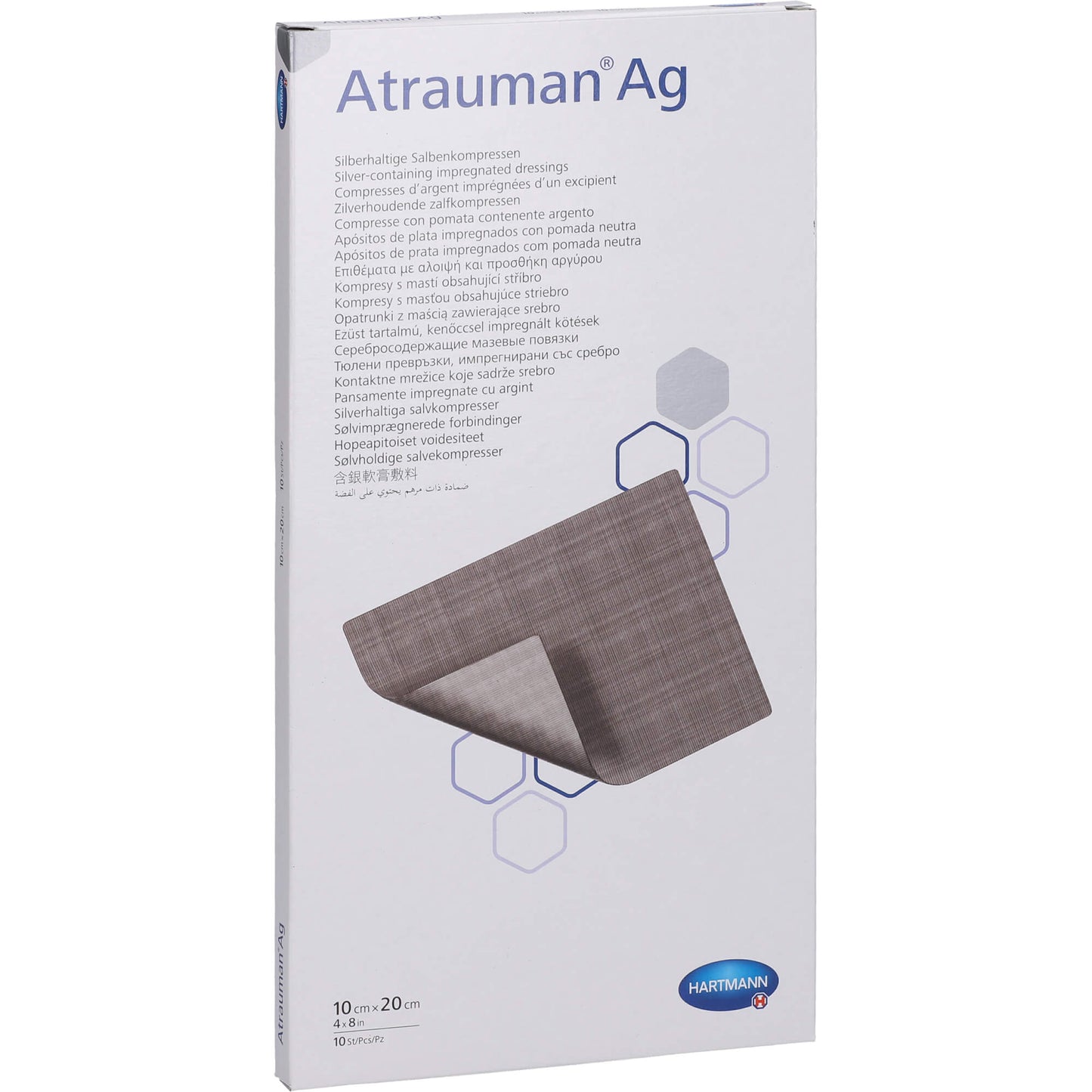 ATRAUMAN Ag 10x20 cm sterile compresses