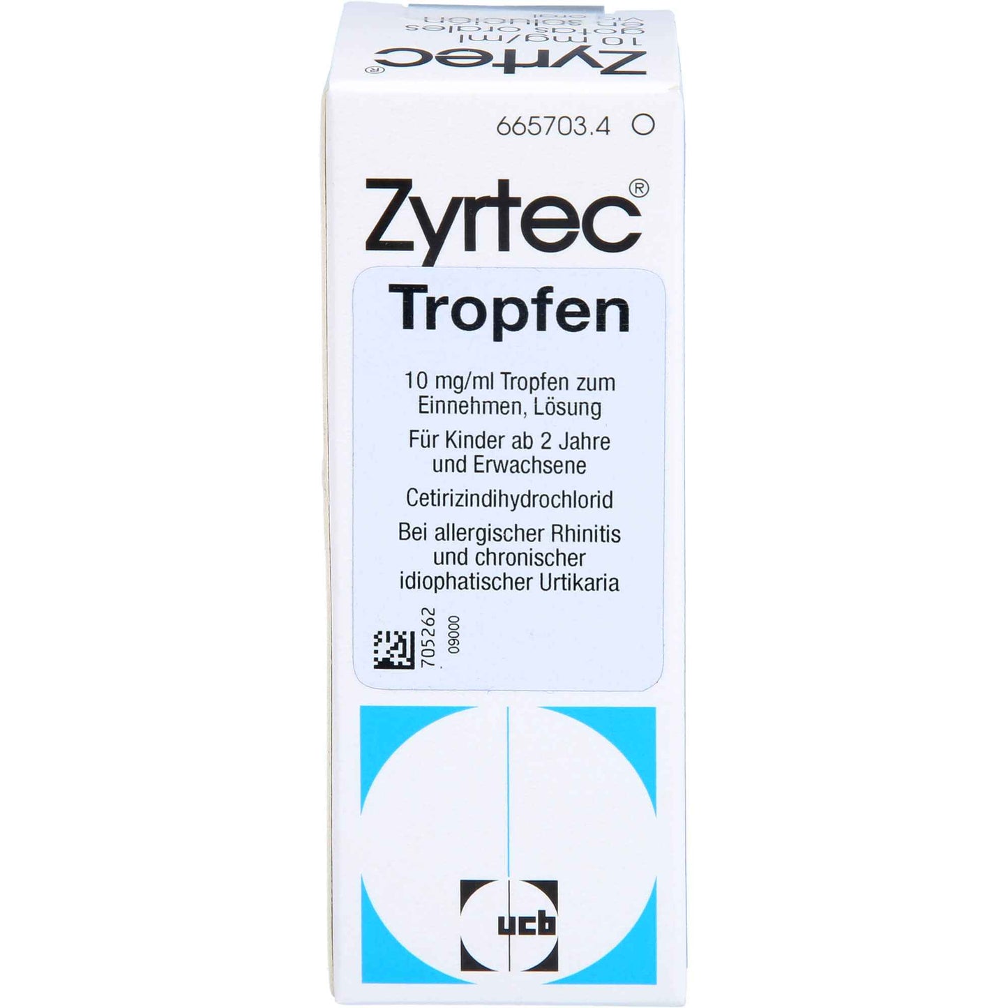 Allergic rhinitis and for the relief of hives (urticaria), ZYRTEC 10 mg eye drops