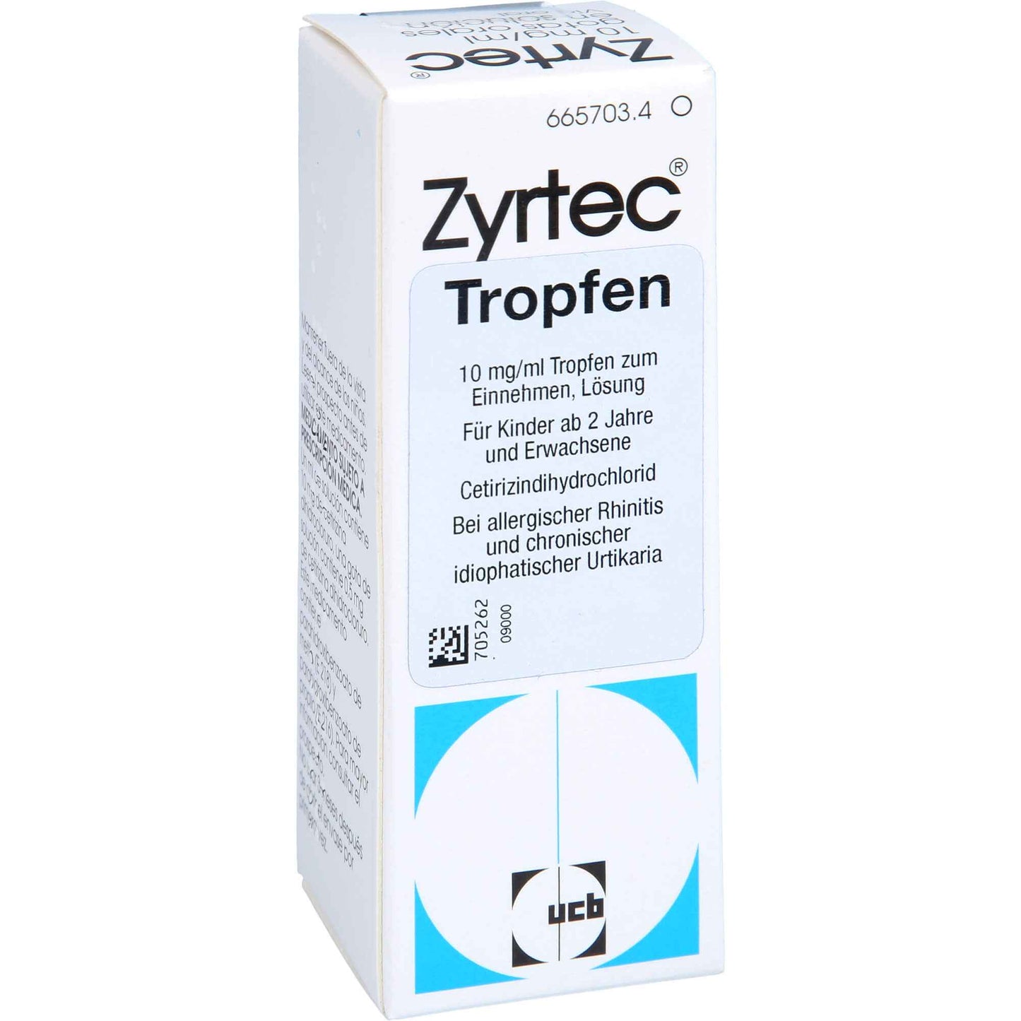 Allergic rhinitis and for the relief of hives (urticaria), ZYRTEC 10 mg eye drops