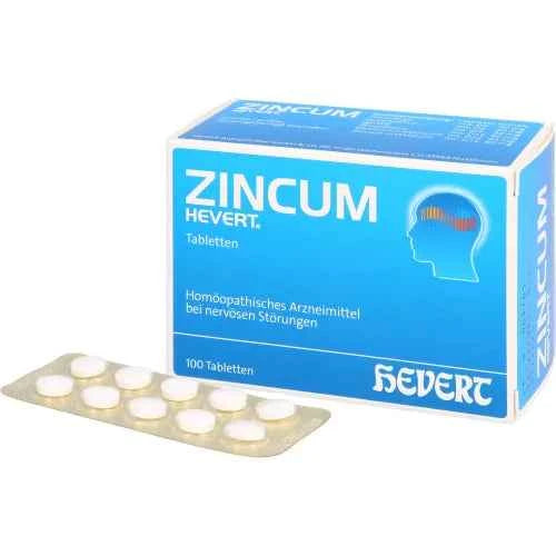 Autonomic nervous system and stress, ZINCUM HEVERT tablets