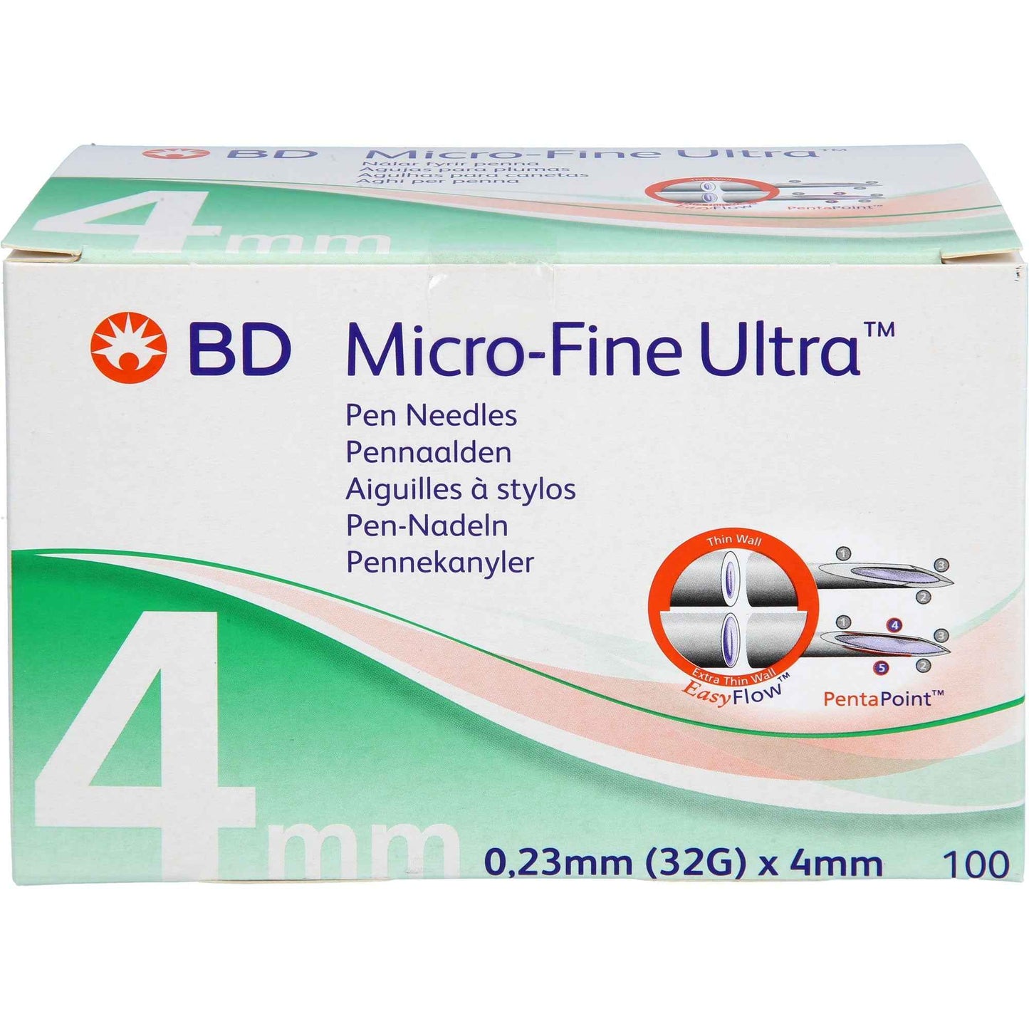BD MICRO-FINE ULTRA pen needles 0.23x4 mm 32 G
