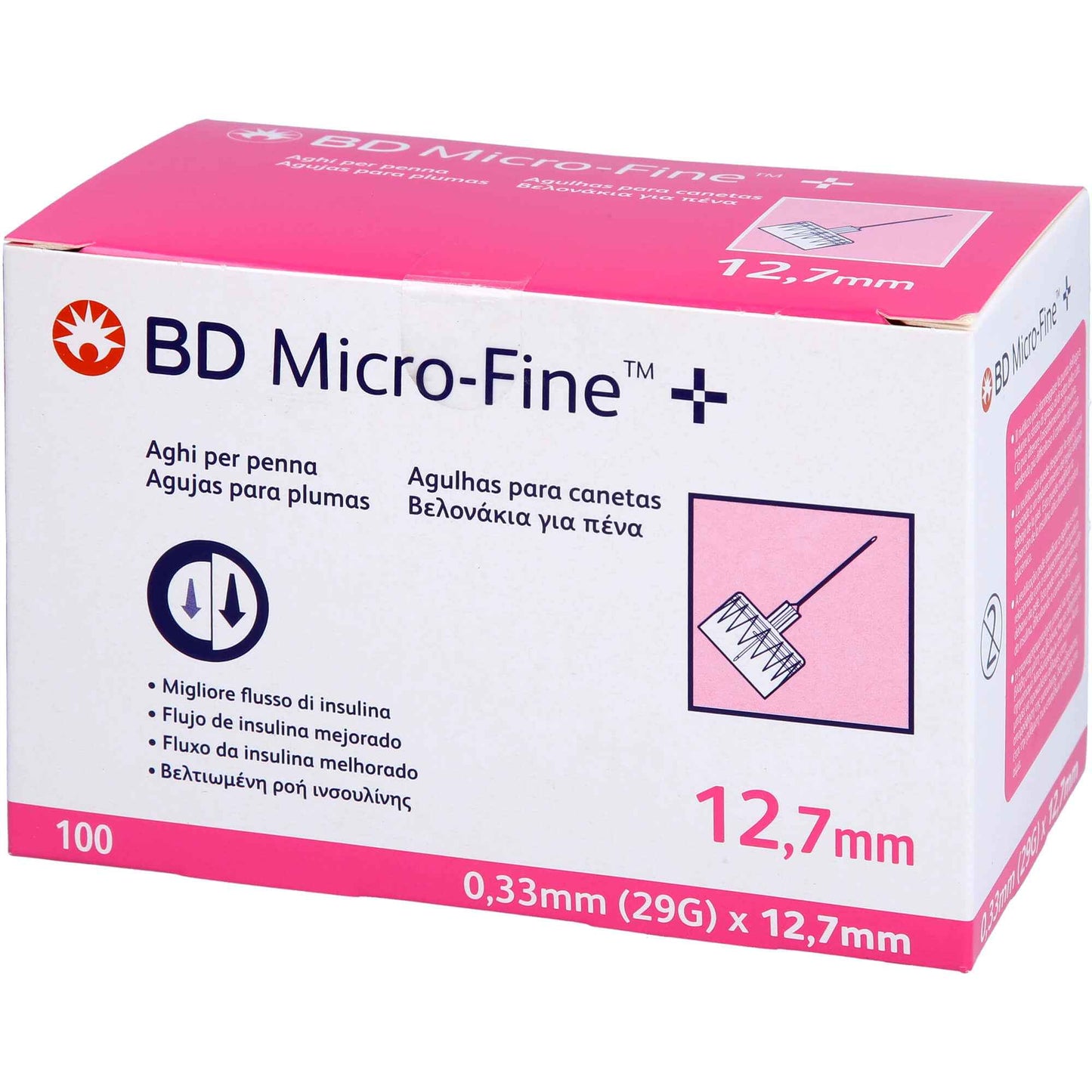 BD MICRO-FINE+ pen needles 0.33x12.7 mm 29 G