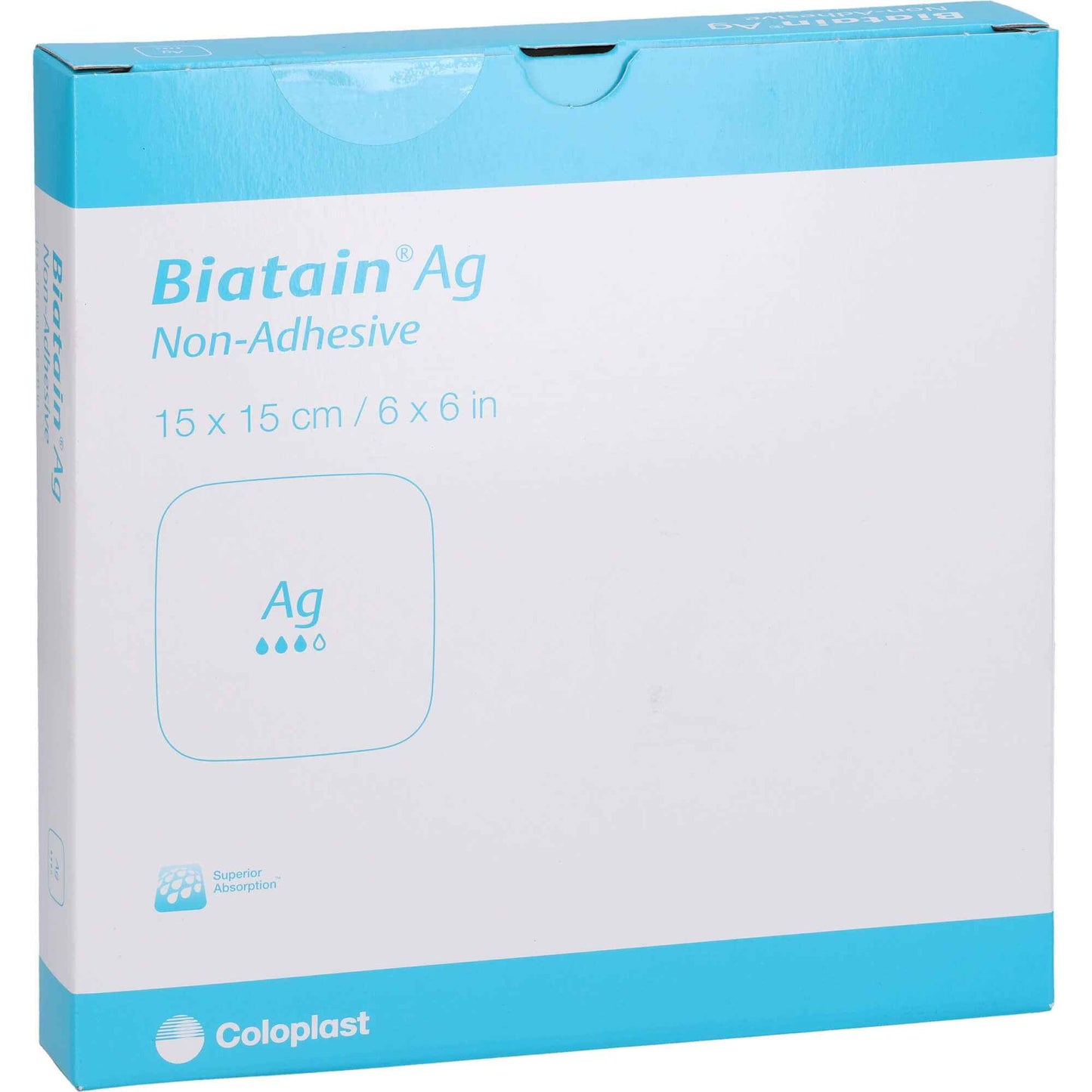 BIATAIN Ag foam dressing 15x15 cm non-adherent