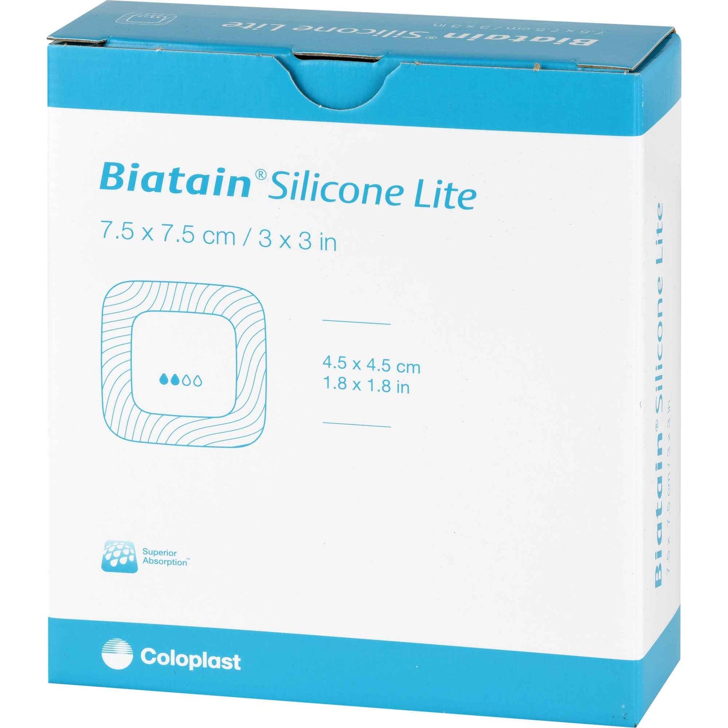BIATAIN Silicone Lite foam dressing 7.5 x 7.5 cm