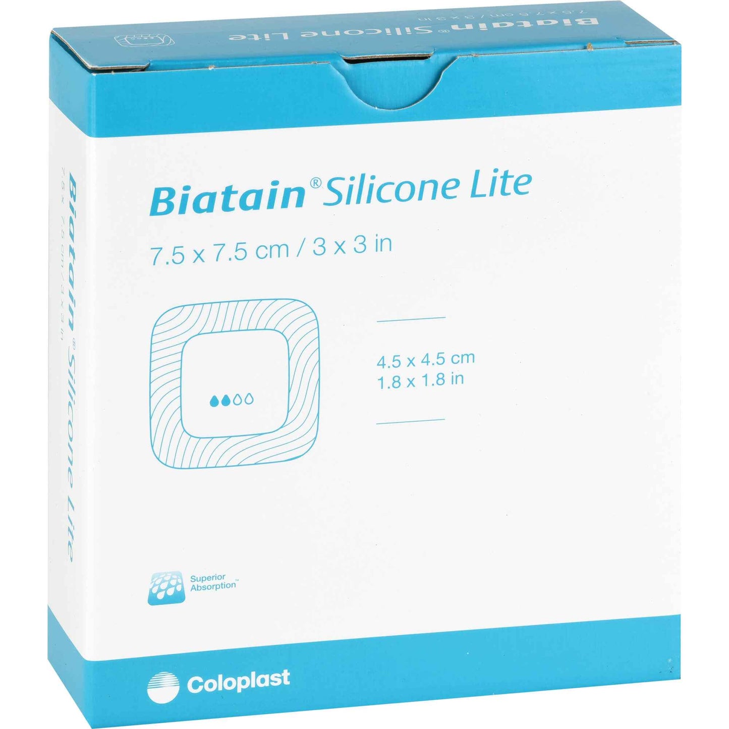 BIATAIN Silicone Lite foam dressing 7.5 x 7.5 cm