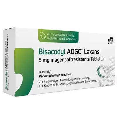 BISACODYL ADGC Laxative 5 mg gastric juice tablets - UKDorf