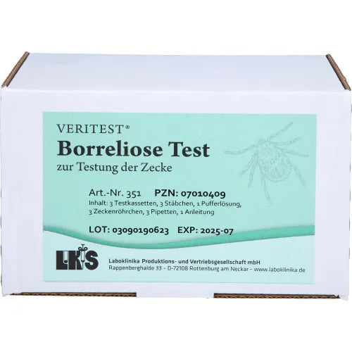 BORRELIOSE test for testing the tick test card