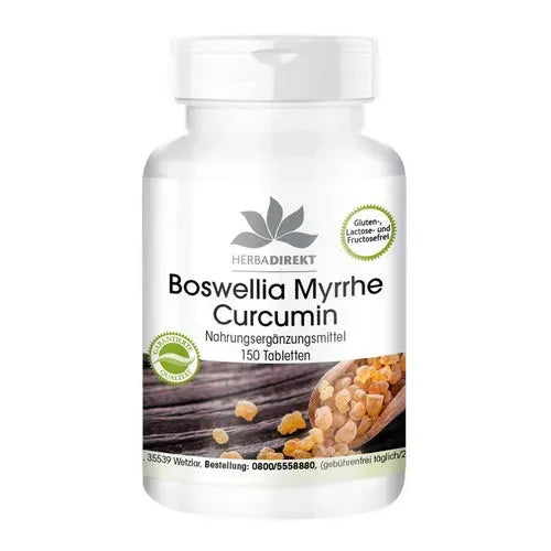 BOSWELLIA MYRRHE Curcumin Vitamin D3 tablets - UKDorf