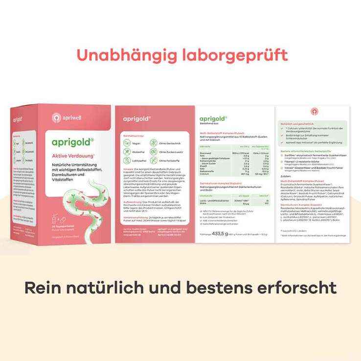 Bacterial cultures, biotin,calcium, VEGAN, APRIGOLD Set Powder+Capsules