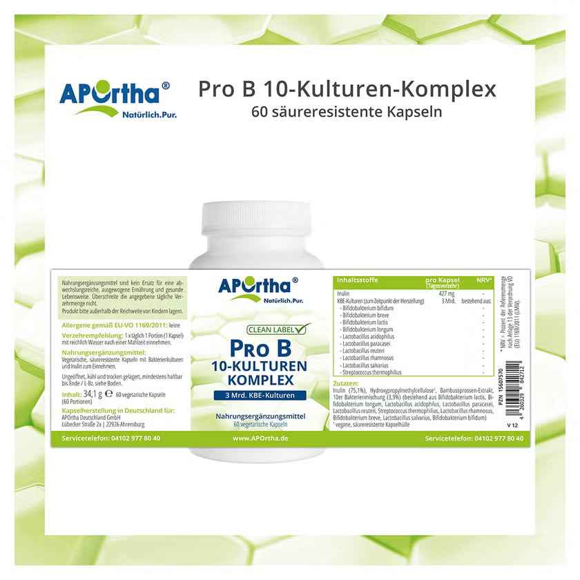 Bacterial cultures and inulin PRO B 10 Culture Capsules