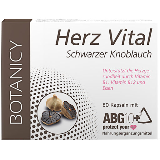 Black garlic, HERZ VITAL, heart and blood vessels capsules - UKDorf