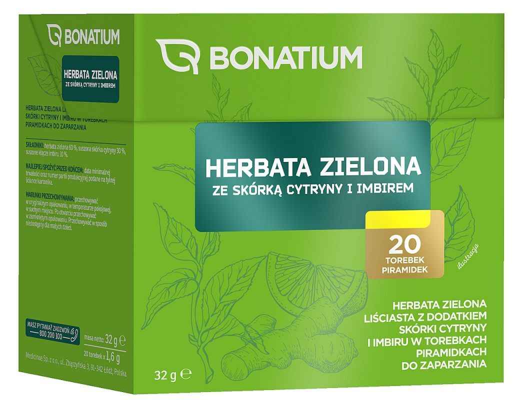 Bonatium Green Tea with Lemon Peel and Ginger