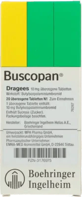Butylscopolamine bromide, BUSCOPAN Dragees coated tablets - UKDorf