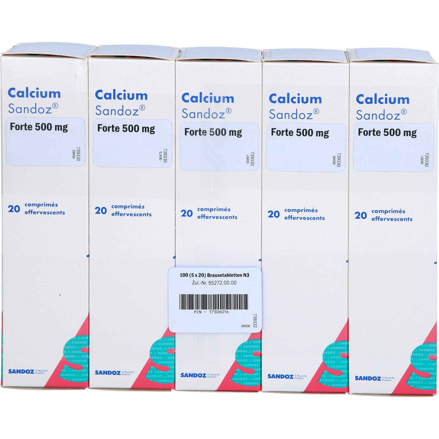 CALCIUM SANDOZ forte 500 mg 100 pieces effervescent tablets