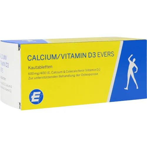 CALCIUM, VITAMIN D3 Evers, 100 pieces, chewable tablets - UKDorf