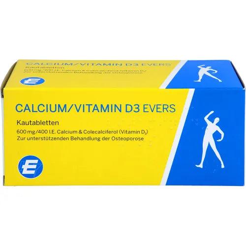 CALCIUM, VITAMIN D3 Evers, 100 pieces, chewable tablets - UKDorf