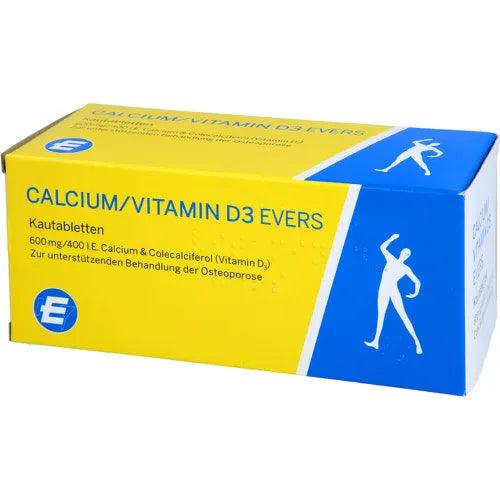 CALCIUM, VITAMIN D3 Evers, 100 pieces, chewable tablets - UKDorf