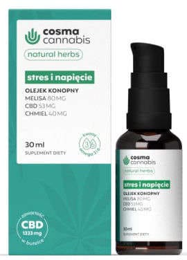 CBD Cosma Cannabis Natural Herbs Stress & Tension Oil - UKDorf