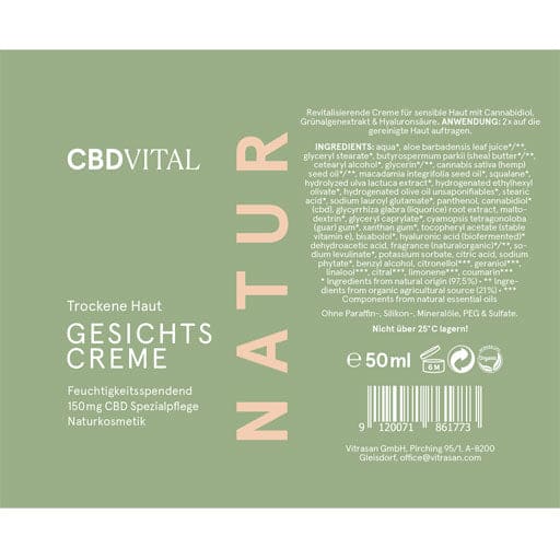 CBD VITAL dry skin face cream - UKDorf