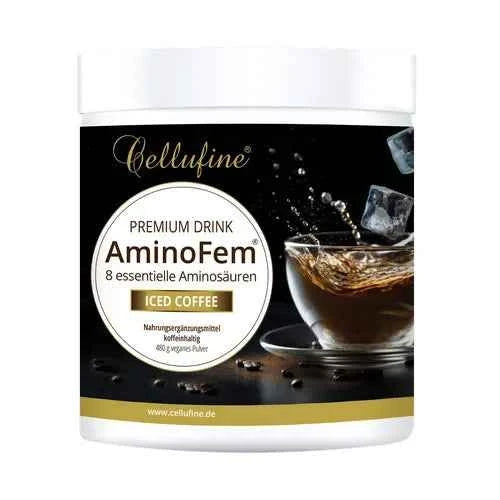 CELLUFINE AminoFem 8 essential amino acids Drink Iced Coffee