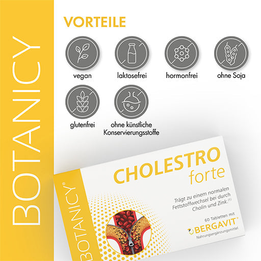 CHOLESTRO forte with BERGAVIT, citrus fruit “bergamot”, support homocysteine, fat metabolism - UKDorf