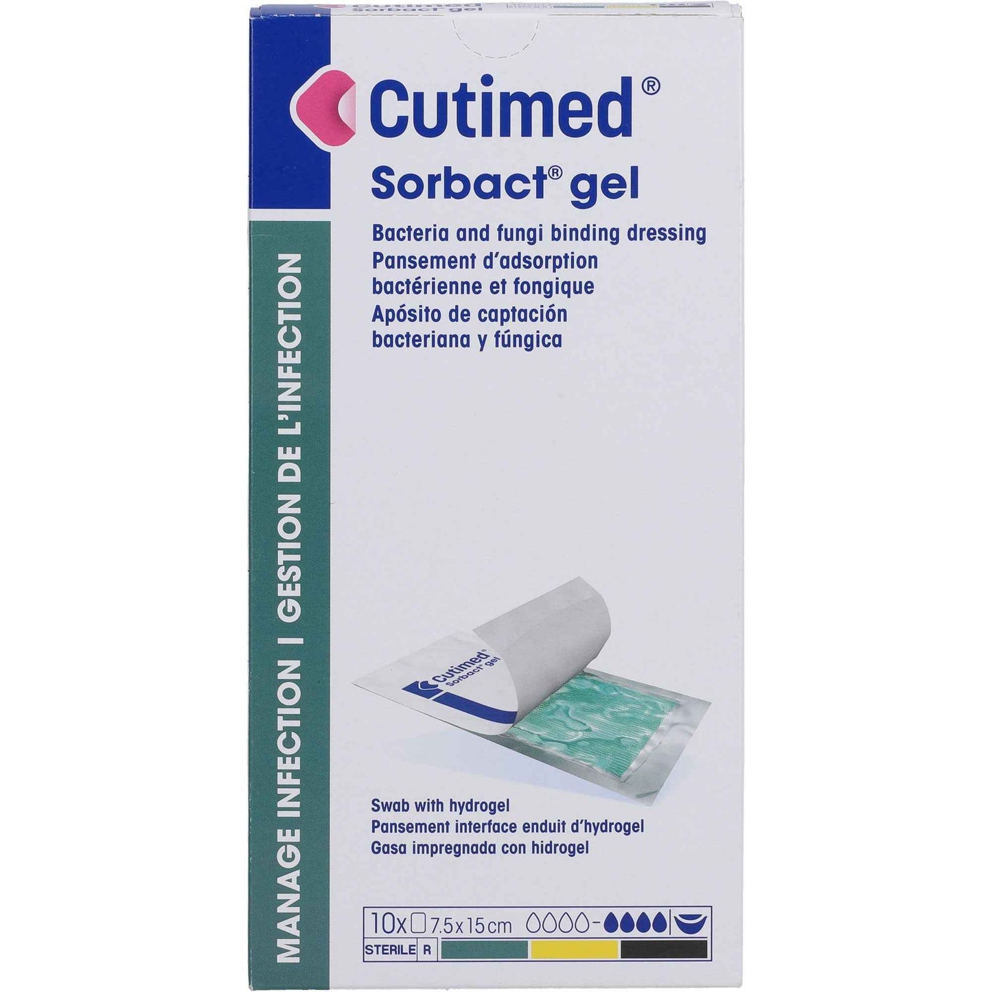 CUTIMED Sorbact Gel compresses 7.5x15 cm