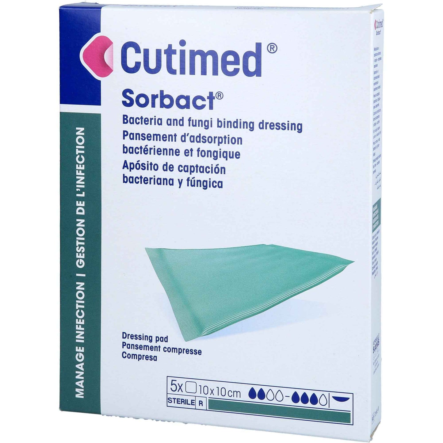 CUTIMED Sorbact absorbent compresses 10x10 cm