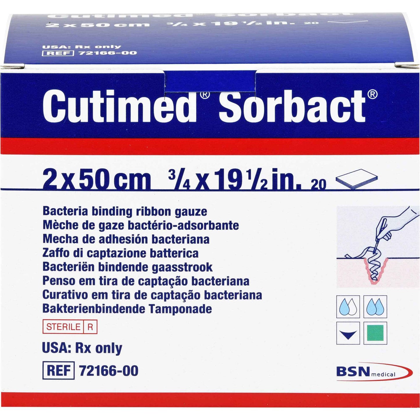 CUTIMED Sorbact tamponades 2x50 cm