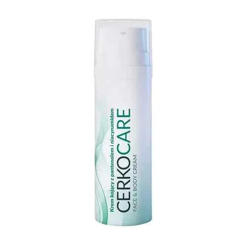 Cerkocare soothing cream with panthenol and niacinamide for body and face