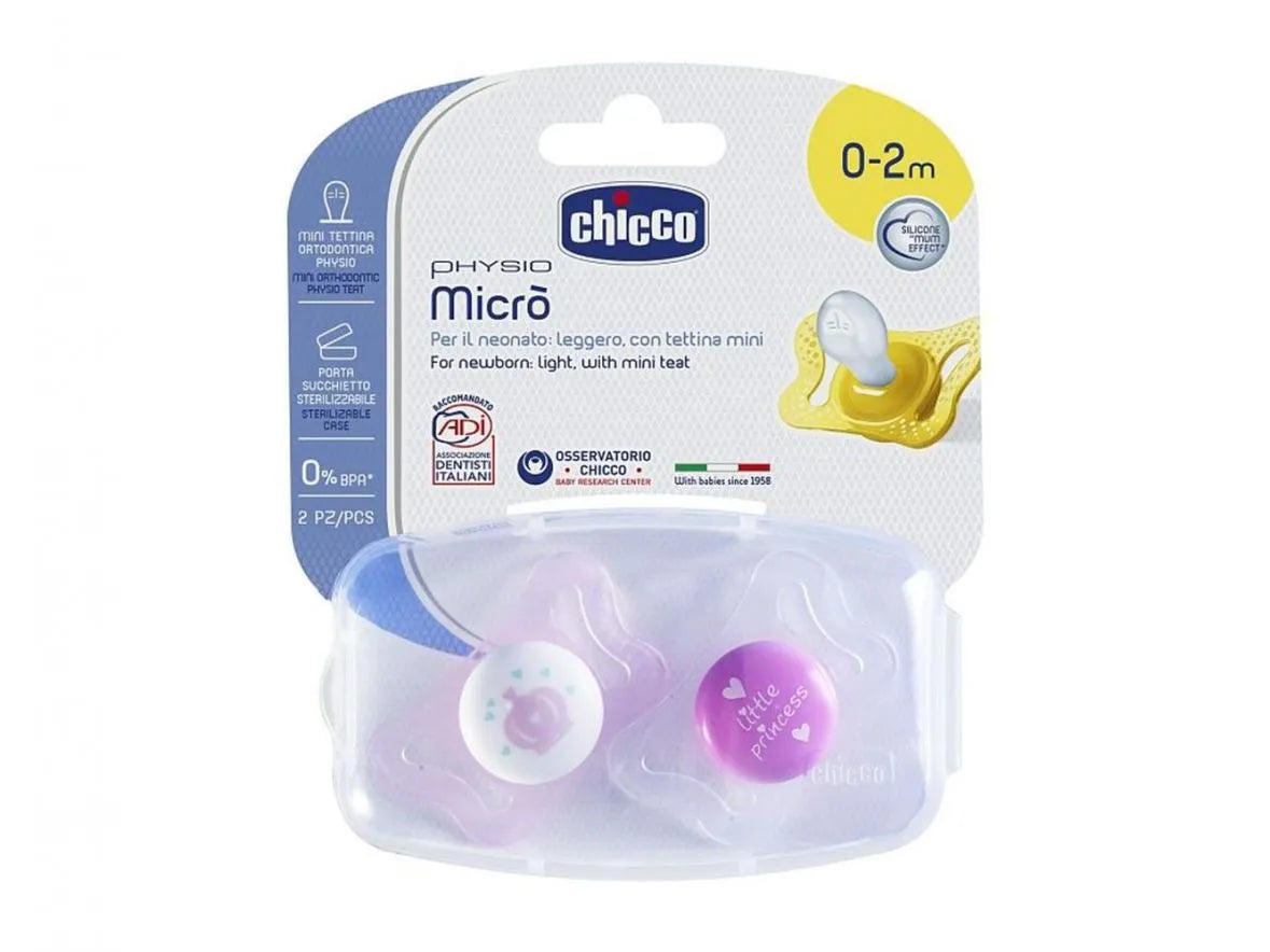 Chicco Physio Micro silicone soother 0-2 m 2 pieces - UKDorf