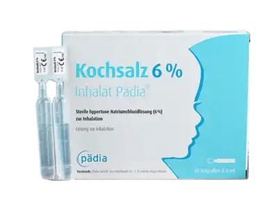 Cystic fibrosis, saline solution, SALINE 6% inhalant pediatric ampoules - UKDorf