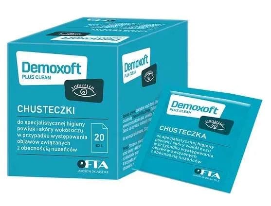 Demoxoft Plus Clean wipes for specialist eyelid and eye area hygiene - UKDorf