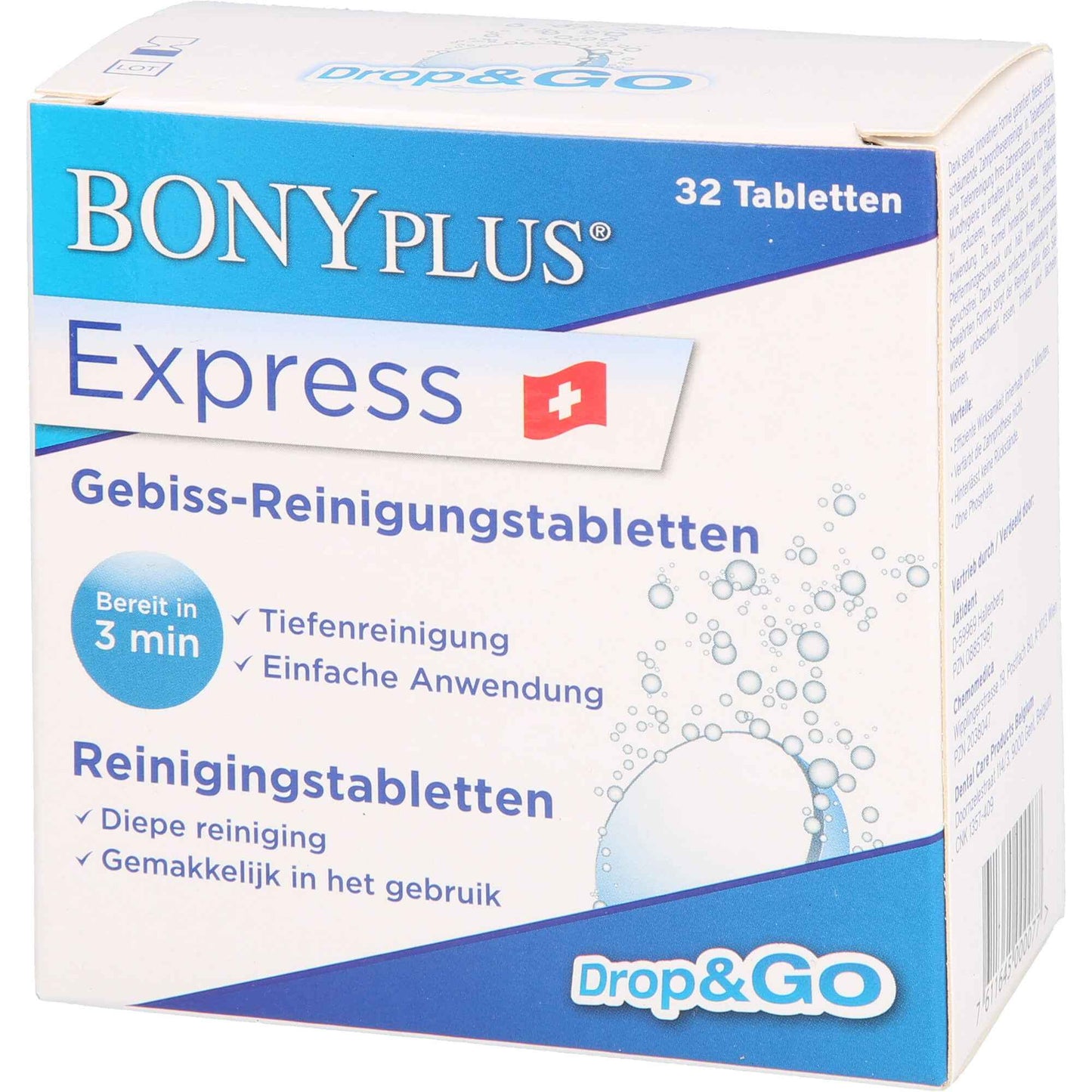 Denture cleaning tablets, effervescent cleansing tablets
