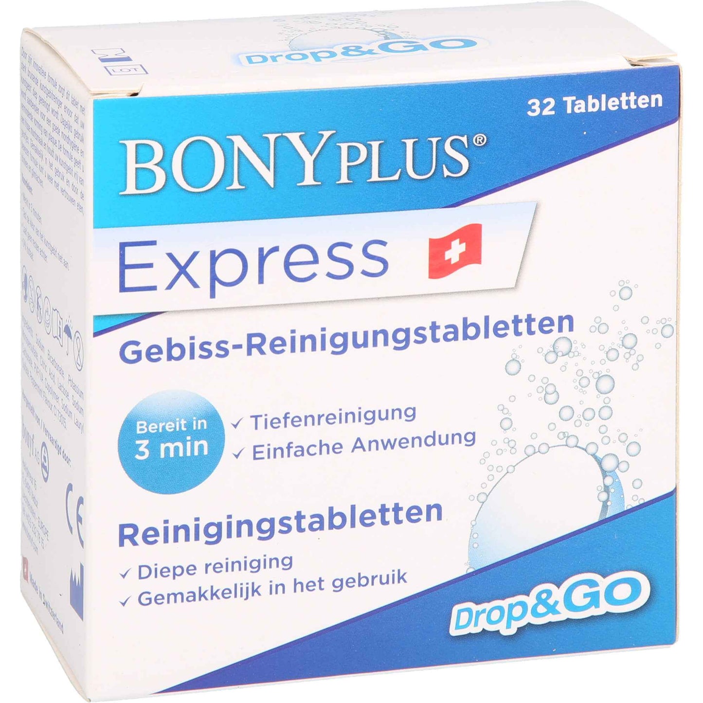 Denture cleaning tablets, effervescent cleansing tablets