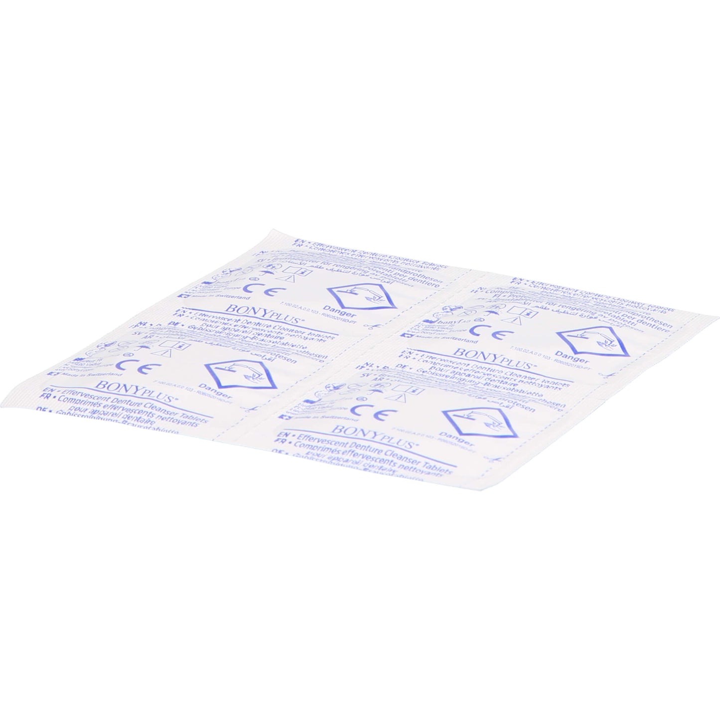 Denture cleaning tablets, effervescent cleansing tablets