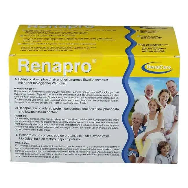 Dialysis, proteinuria, catabolism, cachexia, wasting disease, hyperphosphatemia, RENAPRO Powder