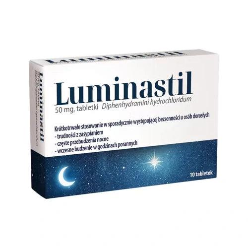 Diphenhydramine hydrochloride, Luminastil 50mg x 10 tablets - UKDorf