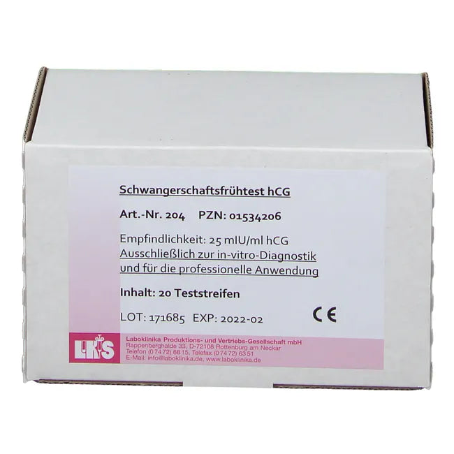 EARLY PREGNANCY TEST Urine HCG Test Strips 20 pcs