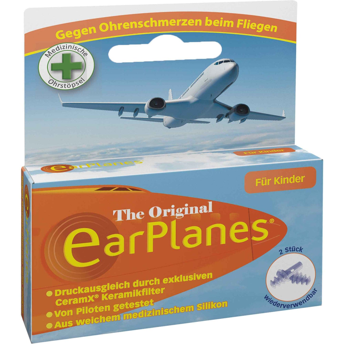 EARPLANES Child- Kind earplugs, EarPlanes® earplugs for children