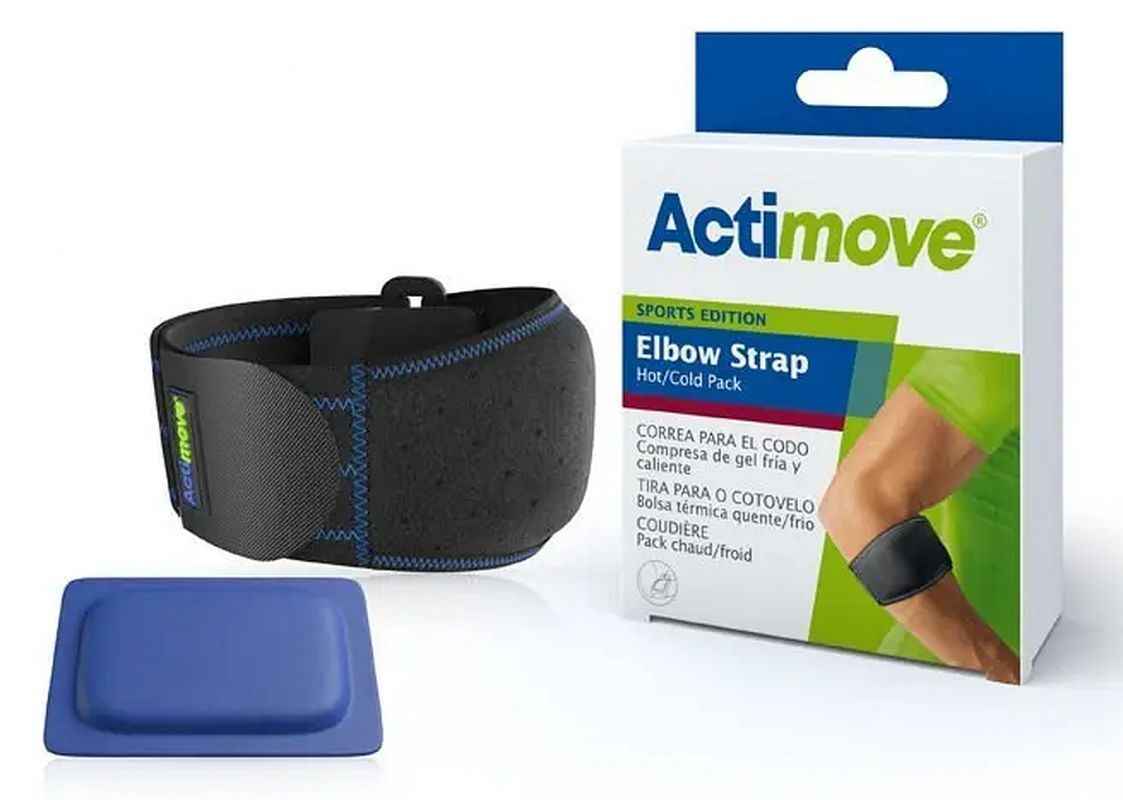 Elbow Strap Universal black elbow support with gel compress